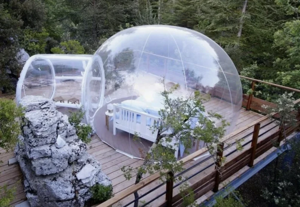 half transparent bubble tent
