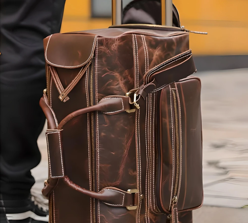 leather carry on bag mens
